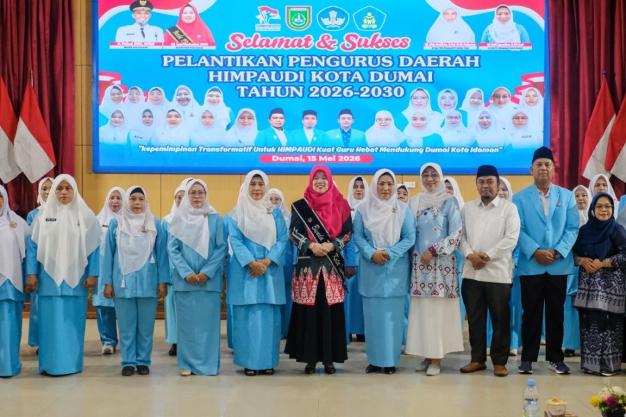 Pengurus HIMPAUDI Kota Dumai Resmi Dilantik, Bunda PAUD Ajak Perkuat Pendidikan Sejak Dini