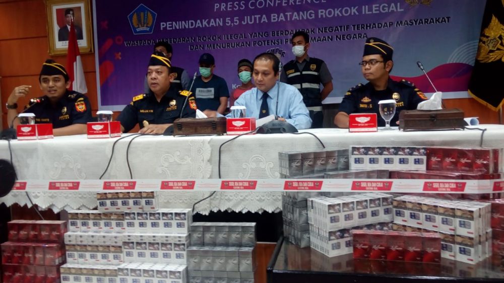 Kanwil DJBC Riau Amankan 5,5 Juta Batang Rokok Ilegal di Inhil