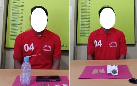 Tengah Malam, Polres Rohul Tangkap Dua Orang Tersangka Narkoba di Ujungbatu