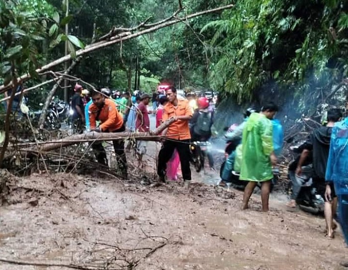 Dibersihkan, Akses Lalu Lintas di Kelok 9 Sudah Kembali Lancar