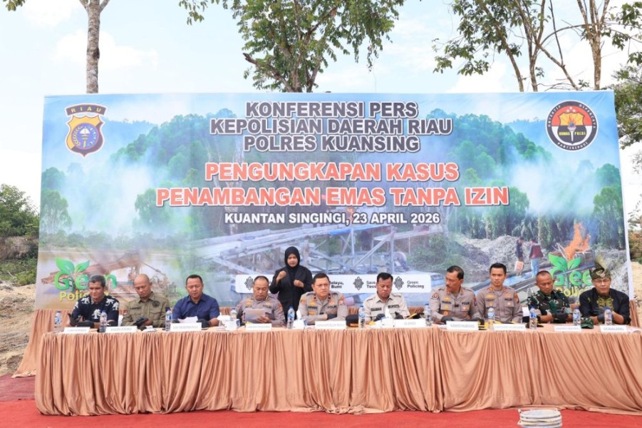 Polisi Libatkan Hukum Adat, Tambang Emas Ilegal Diobrak Abrik, 1.167 Rakit Dimusnahkan