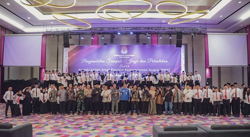 KPU Dumai Lantik 108 Anggota PPS untuk Pilkada 2024, Ini Pesan Sekda