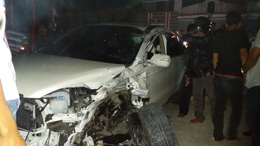 Malam Tadi, Honda CRV Remuk Hantam Truk CPO Musim Mas di Sorek