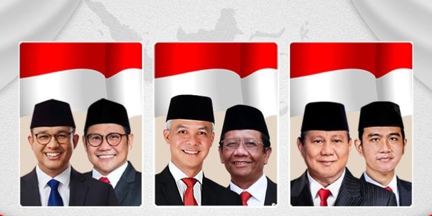 KPU Resmi Tetapkan Prabowo, Ganjar, Anies sebagai Calon Presiden