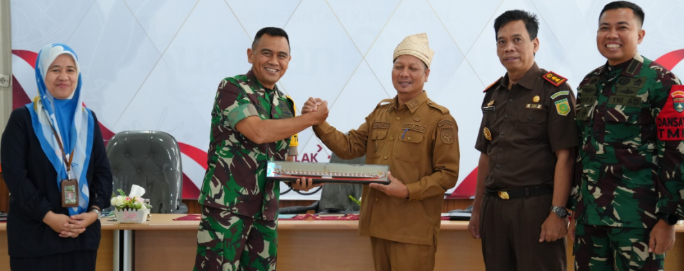 Perkuat Sinergi Pembangunan, Wabup Kuansing Sambut Tim Wasev TTMD ke -127 Kodim 0302/Inhu-Kuansing