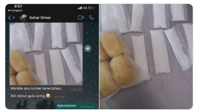 Kocak! Dikira Bawa Narkoba, Kurir Ini Nyaris Ditangkap Polisi, Ternyata Cuma Donat Gula