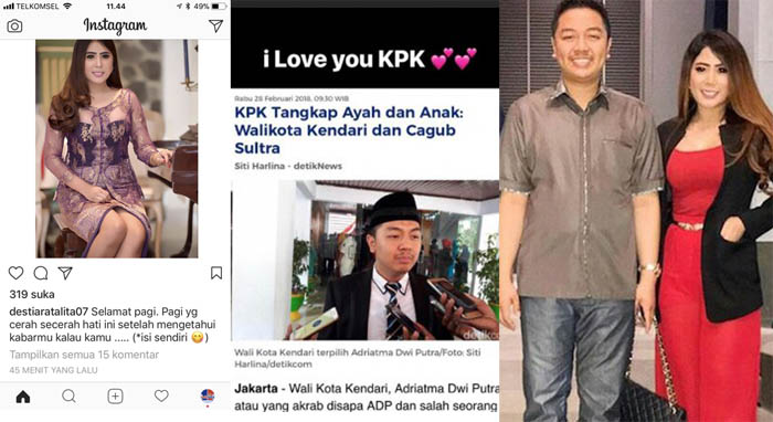 PEDAS...Walikota ADP Ditangkap KPK, Destiara Talita: Hatiku Cerah setelah Tahu Kamu…
