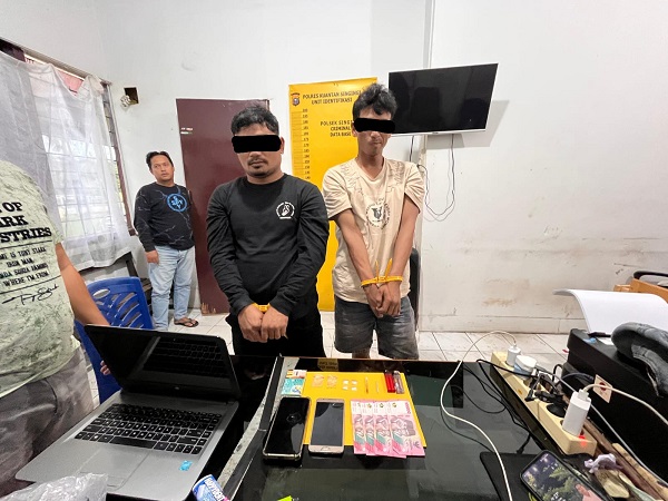 Polsek Singingi Ringkus Dua Pengedar Sabu di Logas Hilir