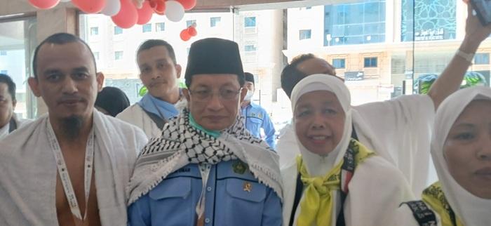 Terlambat Diberangkatkan, Jemaah Haji Asal Pelalawan, Inhu dan Pekanbaru Dikunjungi Menteri Agama