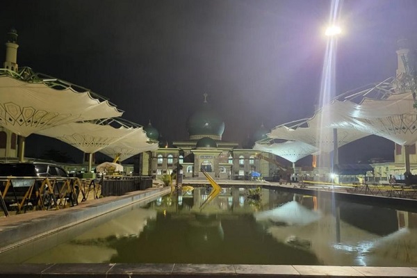 6 Payung Elektrik Masjid Raya Annur Riau Sudah Terpasang, Ini Penampakannya...