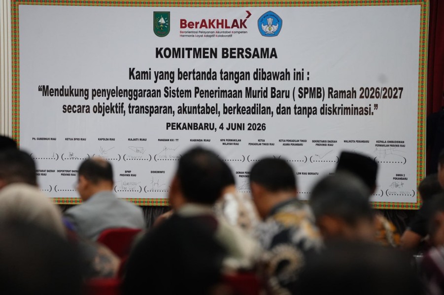 Pakta Integritas SPMB Riau Ditandatangani, Wakil Ketua DPRD: Tidak Ada Lagi Titip-Titipan