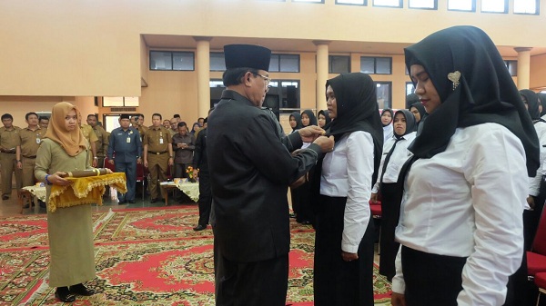 Bupati Inhil Serahkan SK CPNS PTT Kemenkes Tahun 2017