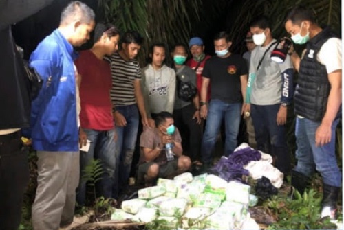 Polisi di Inhil Amankan 50 Kilogram Sabu di Sencalang Keritang, Ini Barang Buktinya...