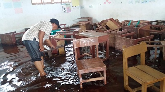 KASIHAN, Karena Banjir,  Aktivitas Belajar Mengajar di  SDN 007  Pedamaran Diliburkan...