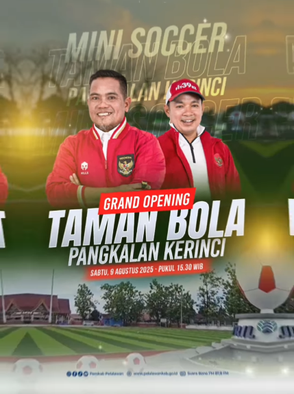 Hari Ini Launching, Pangkalan Kerinci Punya Lapangan Mini Soccer Keren...