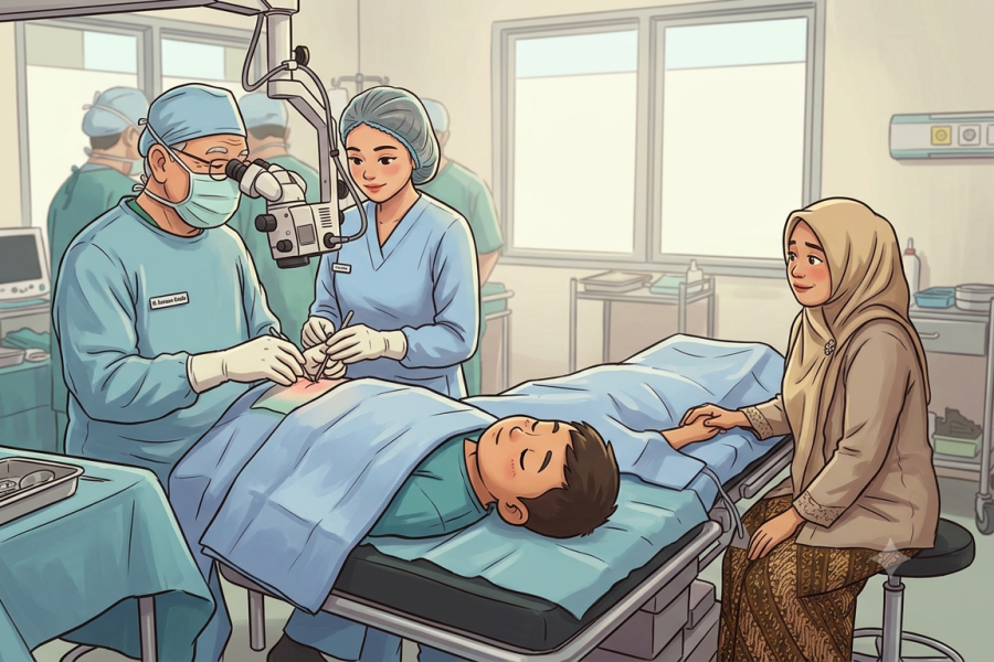 Sempena Hari Jadi ke-69 Riau, RSUD Arifin Achmad Laksanakan Bakti Kesehatan Operasi THT