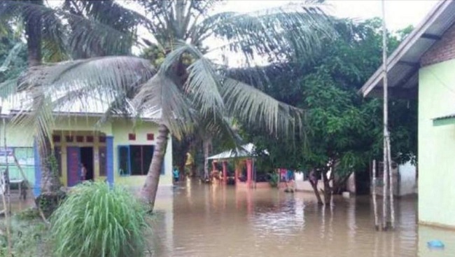 Sungai Meluap, Tiga Kecamatan di Kampar Terendam Banjir