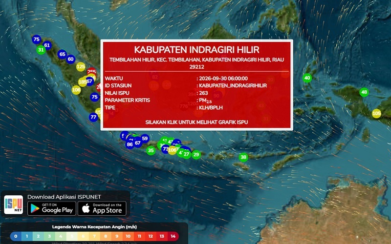 PAGI INI! Kualitas Udara di Tiga Kabupaten di Riau Masih Sangat Tidak Sehat