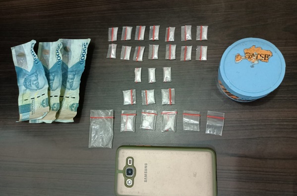 Polisi Amankan  Diduga Pengedar Sabu di Penampungan Buah Sawit di Bagan Sinembah