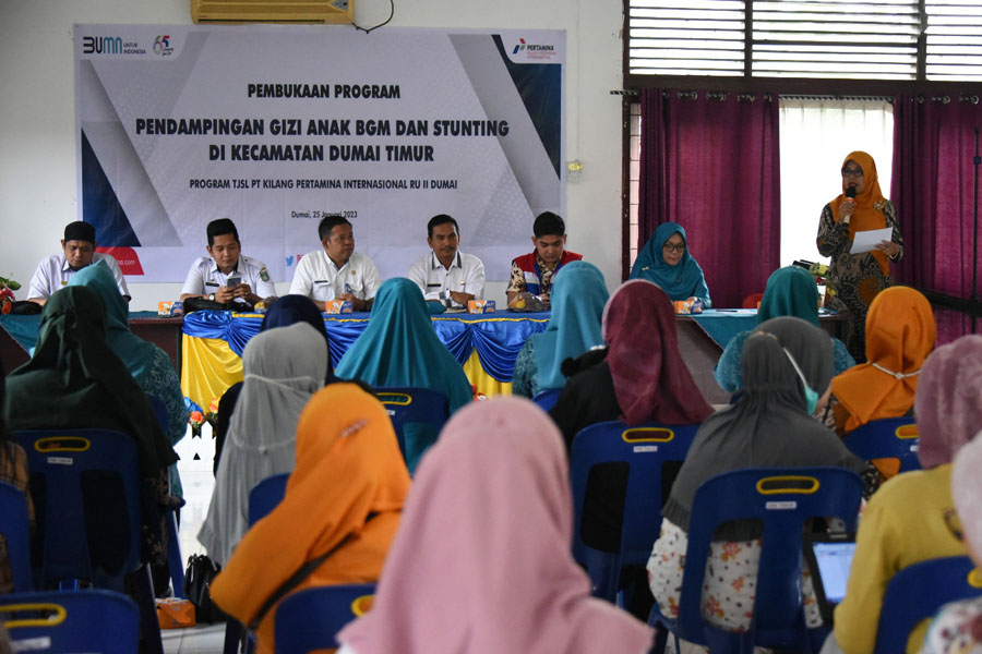 Hari Gizi Nasional, PT KPI RU Dumai Luncurkan Program Pendampingan BGM dan Stunting