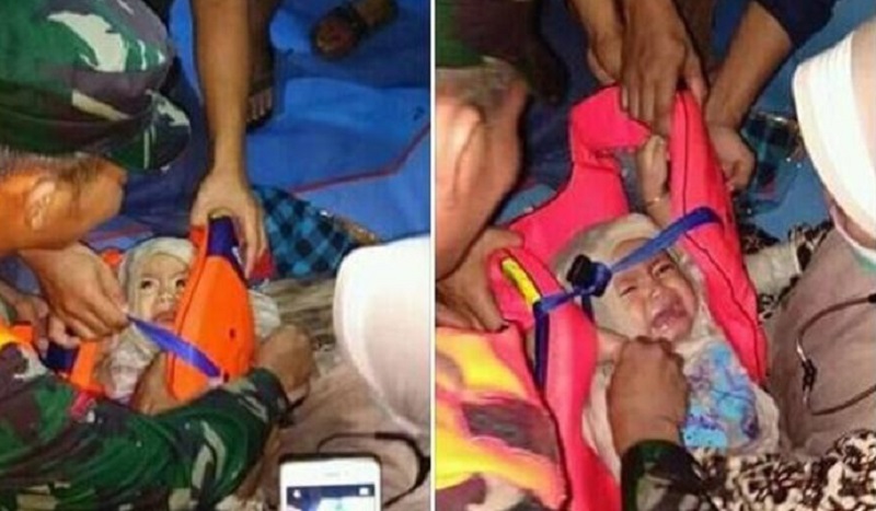 ALLAHUAKBAR... 2 Bayi Selamat dari KM Lestari Maju, Terombang-ambing Dibungkus Pelampung Semalaman