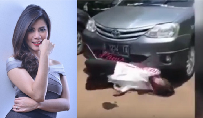 BUKAN AKTING...Artis Cantik Cynthia Ramlan Terlindas Mobil Saat Syuting FTV, Ini Videonya