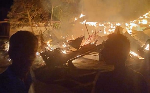 Tiga Unit Rumah di Keritang Ludes Terbakar