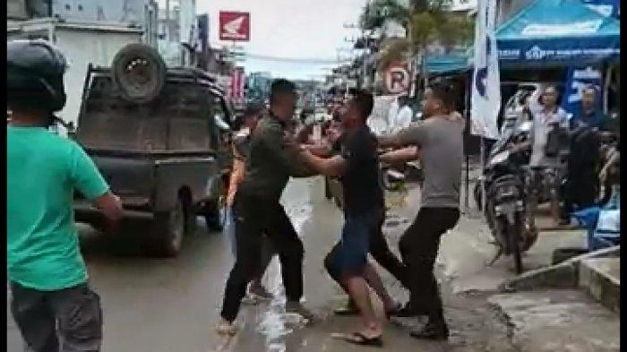 Viral, Video 1 TNI Vs 2 Polisi Baku Pukul,  Kapendam I/BB: Hanya Selisih Paham, Maklum Masih Muda...