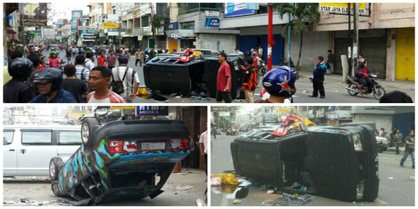 Kota Medan Mencekam, Massa Ormas Pemuda Bentrok, Satu Tewas, Polisi Keluarkan Tembakan