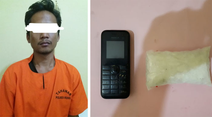 Lakukan Transaksi Narkoba di Hotel Bestari Bagan Batu, Buruh Bangunan Ditangkap Polres Rohil