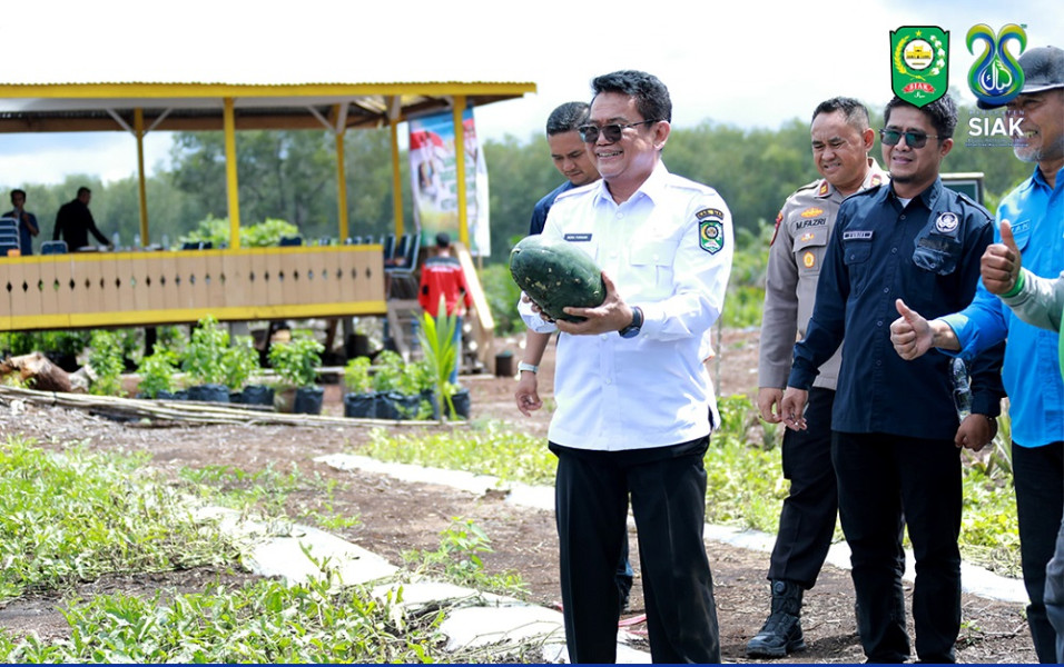 Launching Gugus tugas polri di Dayun Dukung Ketahanan Pangan Nasional
