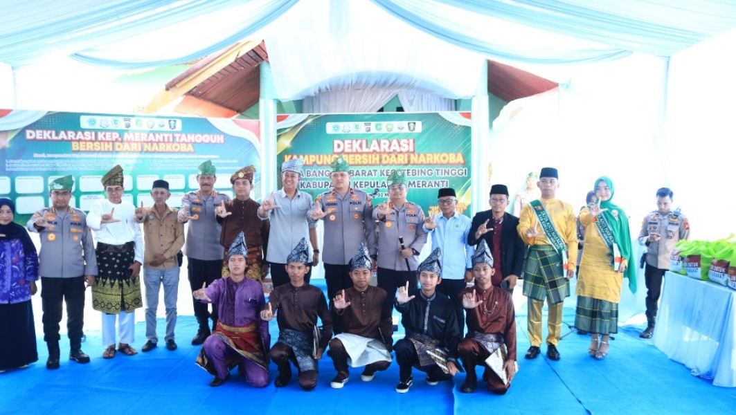 Wakapolda Riau dan Wabup Meranti Resmikan Kampung Tangguh Anti Narkoba, Tegaskan “Zero Tolerance”