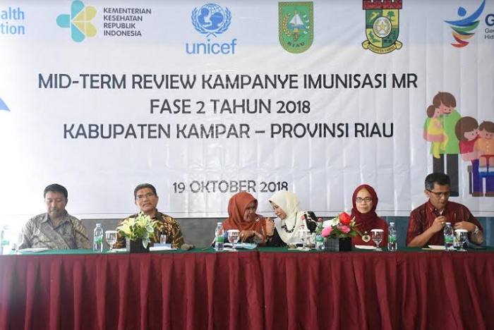Realisasi Rendah, Kemenkes Review Kembali Kampanye Imunisasi MR di Kampar