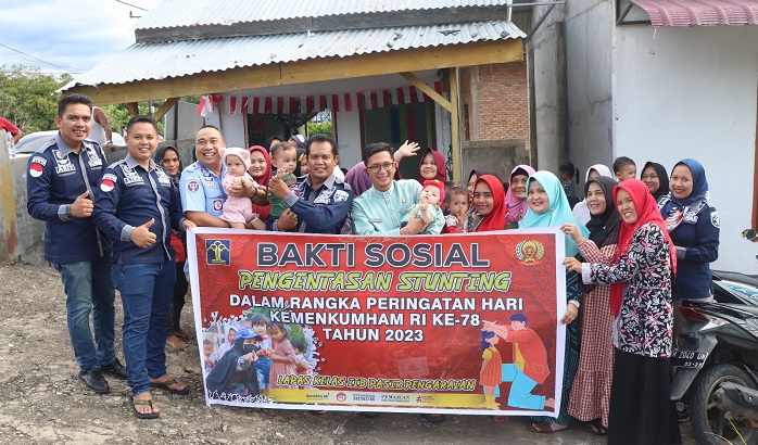 Ikut Cegah Stunting, Lapas Pasir Pengaraian-Baksos ke Posyandu