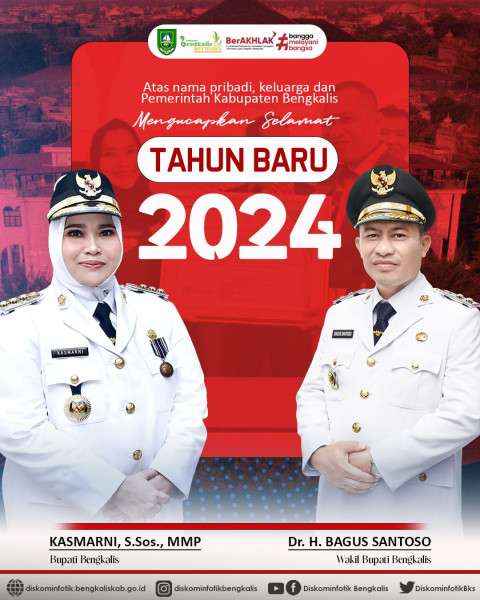 Tahun Baru 2024, Bupati Kasmarni Ajak Masyarakat Bersatu Bangun Kabupaten Bengkalis