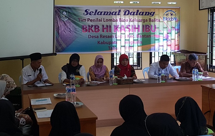 BKKBN dan DKPSP2KB Riau Lakukan Penilaian Poktan BKB di Bantan-Bengkalis