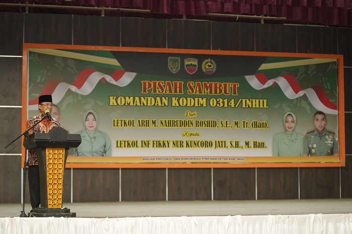 Pisah Sambut, Bupati Wardan Berharap SInergitas Pemda dan Kodim 0314 Tetap Terjaga