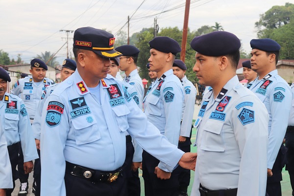 Kalapas Pasir Pengaraian Pimpin Apel Kesiapsiagaan  Jelang Nataru
