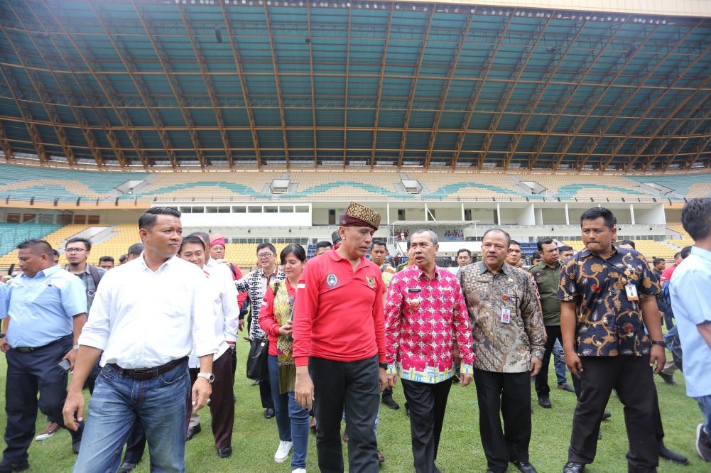Jadi Kandidiat Venue World Cup U20, Ketum PSSI dan Gubri Tinjau Stadion Utama Riau