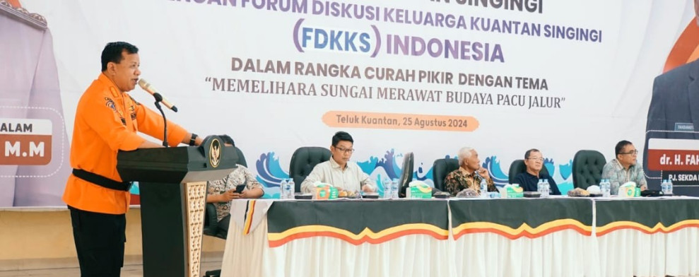 Bupati Kuansing menggelar ramah tamah dengan FDKKS Indonesia dengan tema Memelihara Sungai Merawat Budaya Pacu Jalur