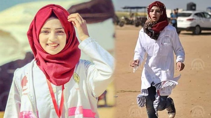 INNALILLAHI...Razan al Najjar, Paramedis Cantik Palestina Tewas Ditembak Pasukan Israel