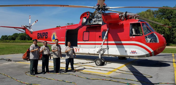 BNPB Tambah Satu Helikopter Sikorsky untuk Padamkan Karhutla di Riau