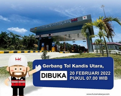 Besok, Pintu Tol Kandis Utara Mulai Dibuka