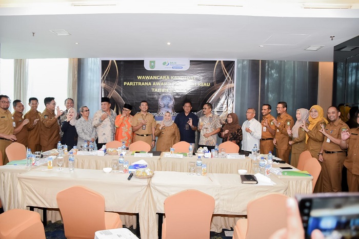 Bupati Bengkalis Ikuti Wawancara Kandidat Paritrana Award