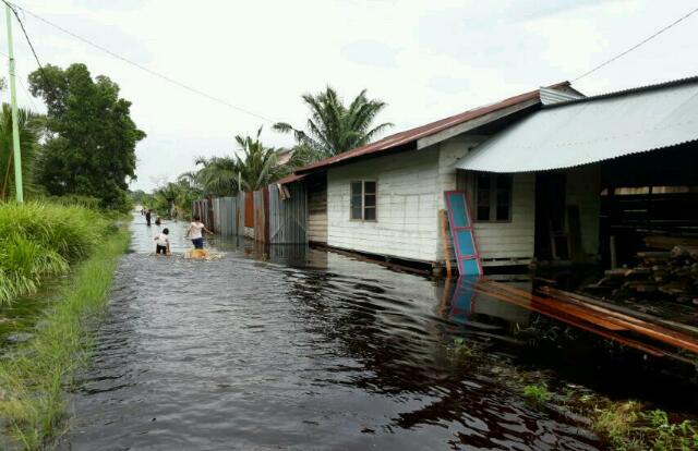Diguyur Hujan Lebat, Banjir Genangi Sejumlah Kawasan di Bengkalis dan Bantan