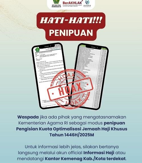 Hati-hati ! Penipuan Pengisian Kuota Optimalisasi Jemaah Haji Khusus