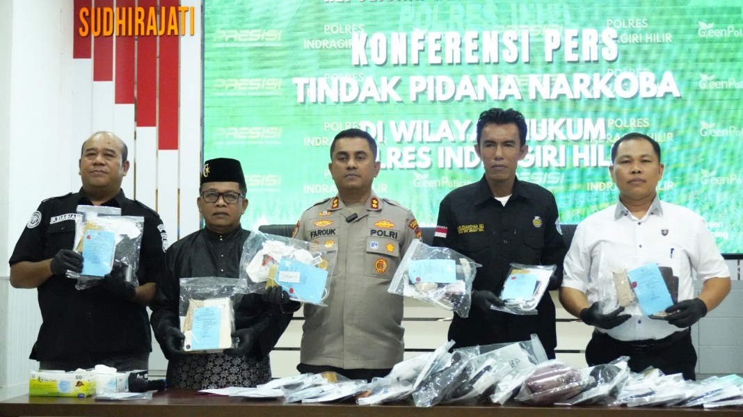 64 Kasus Narkoba Diungkap Dalam 4 Bulan, Polres Inhil Amankan 76 Tersangka