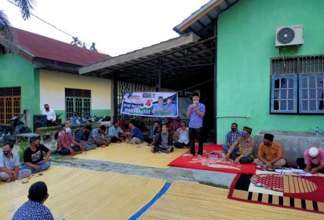 Kampanye di Kepenghuluan Sukajadi, Afrizal Prihatin Lihat Jalan yang Hancur