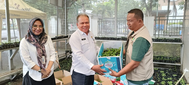 Dinas Pangan Serahkan Bantuan Bibit Cabai kepada Masyarakat RW 12 Sialang Munggu