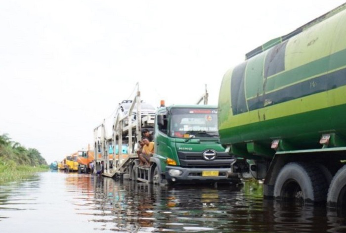 Banjir Berbulan-bulan, Pemkab Pelalawan Usulkan Bangun Flyover di Jalan Lintas Timur